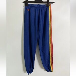 Aviator Nation 5 Stripe Sweatpants Navy Size X-Small